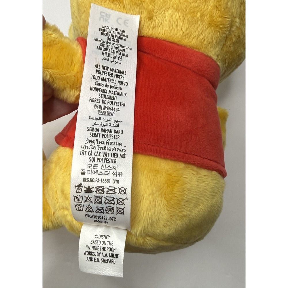Walt Disney World Winnie The Pooh 11 inch Big Feet Head Plush Doll Bear Baby New - Picture 6 of 10